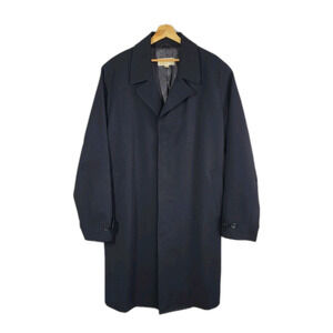 Michael Kors Men’s Black Raincoat 42L 44L Large Tall Single Breasted Classic